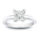 Gold 1/3ct TDW Princess-cut Diamond V-end Solitaire Engagement Ring - Handcrafted By Name My Rings™