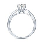 Gold 1/3ct TDW Round Diamond 6-prong Solitaire Engagement Ring - Handcrafted By Name My Rings™