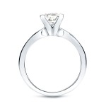 Gold 1/4ct TDW Princess-cut Diamond V-End Solitaire Engagement Ring - Handcrafted By Name My Rings™