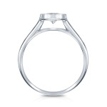 Gold 1/4ct TDW Round Bezel Solitaire Ring - Handcrafted By Name My Rings™