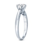 Gold 1/4ct TDW Round Diamond 6-prong Solitaire Engagement Ring - Handcrafted By Name My Rings™