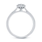 Gold 1/4ct TDW Round Diamond Halo Engagement Ring - Handcrafted By Name My Rings™