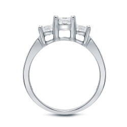 Gold 1.5ct TDW Diamond 3-stone Engagement Ring - Handcrafted By Name My Rings™