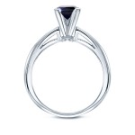 Gold 1ct Princess Cut Blue Sapphire Solitaire Ring - Handcrafted By Name My Rings™