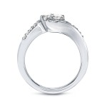 Gold 1ct TDW 2-Stone Round Diamond Engagement Ring - Handcrafted By Name My Rings™