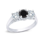 Gold 1ct TDW 3 Stone Diamond Engagement Ring - Handcrafted By Name My Rings™