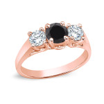 Gold 1ct TDW 3 Stone Diamond Engagement Ring - Handcrafted By Name My Rings™