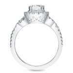 Gold 1ct TDW Certified Round Diamond Engagement Ring - Handcrafted By Name My Rings™