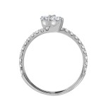 Gold 1ct TDW Diamond 3-Prong 2-Stone Engagement Ring - Handcrafted By Name My Rings™