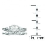 Gold 1ct TDW Diamond 5-stone Engagement Ring Set - Handcrafted By Name My Rings™
