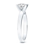 Gold 1ct TDW Princess-cut Diamond V-End Solitaire Engagement Ring - Handcrafted By Name My Rings™