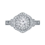 Gold 1ct TDW Round Diamond Engagement Ring - Handcrafted By Name My Rings™