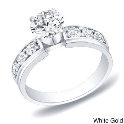 Gold 1ct TDW Round Diamond Engagement Ring - Handcrafted By Name My Rings™