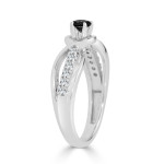 Gold 2/5ct TDW Black Round Diamond Engagement Ring - Handcrafted By Name My Rings™