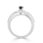 Gold 2/5ct TDW Black Round Diamond Engagement Ring - Handcrafted By Name My Rings™