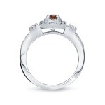Gold 2/5ct TDW Brown and White Diamond Engagement Ring - Handcrafted By Name My Rings™