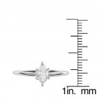 Gold 2/5ct TDW Marquise Diamond Solitaire Ring - Handcrafted By Name My Rings™