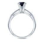 Gold 2ct Princess Cut Blue Sapphire Solitaire Ring - Handcrafted By Name My Rings™