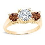 Gold 2ct TDW 3-Stone Engagement Ring - Handcrafted By Name My Rings™