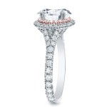 Gold 2ct TDW Certified White Diamond Halo Engagement Ring - Handcrafted By Name My Rings™