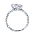 Gold 3/4ct TDW 2-Stones Round Cut Diamond Ring - Handcrafted By Name My Rings™
