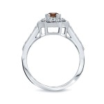 Gold 3/4ct TDW Brown and White Diamond Engagement Ring - Handcrafted By Name My Rings™