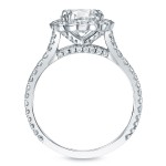 Gold Certified 1 1/2ct TDW Diamond Halo Engagement Ring - Handcrafted By Name My Rings™
