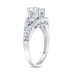 Gold Certified 1 1/4ct TDW Diamond Engagement Ring - Handcrafted By Name My Rings™