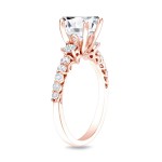 Rose Gold  1 2/5ct TDW Certified Diamond Vintage Inspired Engagement Ring - Handcrafted By Name My Rings™