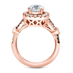 Rose Gold 1 3/5 ct TDW Certified Black and White Diamond Ring - Handcrafted By Name My Rings™