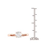Rose Gold 1/2ct TDW Round Diamond Solitaire Engagement Ring - Handcrafted By Name My Rings™