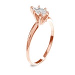 Rose Gold 2/5ct TDW Marquise Diamond Solitaire Engagement Ring - Handcrafted By Name My Rings™