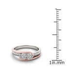 Two-Tone Gold 1/2ct TDW 2-Stone Round Cut Diamond Ring - Handcrafted By Name My Rings™