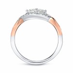 Two-Tone Gold 3/4ct TDW 2-Stone Round Diamond Engagement Ring - Handcrafted By Name My Rings™