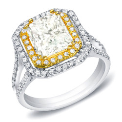 Two-tone Gold 1 4/5ct TDW Certified Princess-cut Diamond Ring - Handcrafted By Name My Rings™