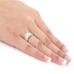 White Gold 1 1/2ct TDW Certified Diamond Bridal Ring Set - Handcrafted By Name My Rings™