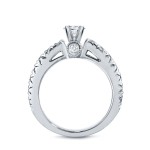 White Gold 1 1/2ct TDW Certified Round-cut Diamond Bridal Ring Set - Handcrafted By Name My Rings™