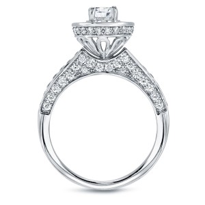 White Gold 1 1/2ct TDW Diamond Bezel Set Engagement Ring - Handcrafted By Name My Rings™