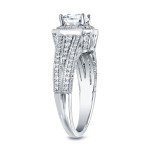 White Gold 1 1/4ct TDW Princess Diamond Engagement Ring - Handcrafted By Name My Rings™