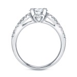 White Gold 1 1/4ct TDW Round Split Shank Engagement Ring - Handcrafted By Name My Rings™