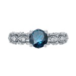 White Gold 1 1/4ct TW Blue and White Diamond Engagement Ring  - Handcrafted By Name My Rings™