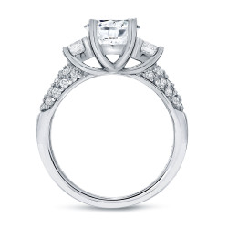 White Gold 1 3/4ct TDW Certified Round Diamond Engagement Ring - Handcrafted By Name My Rings™