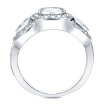 White Gold 1.50ct TDW Round Bezel Diamond Engagement Ring - Handcrafted By Name My Rings™