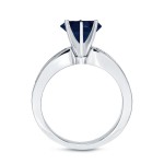 White Gold 1ct Blue Sapphire and 1/2ct TDW  Diamond Ring - Handcrafted By Name My Rings™