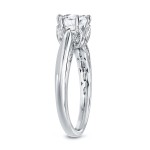 White Gold 1ct TDW Certified Round Diamond Engagement Ring - Handcrafted By Name My Rings™