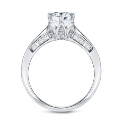 White Gold 1ct TDW Certified Round Diamond Engagement Ring - Handcrafted By Name My Rings™