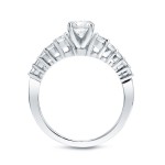 White Gold 1ct TDW Certified Round-cut Diamond Bridal Ring Set - Handcrafted By Name My Rings™