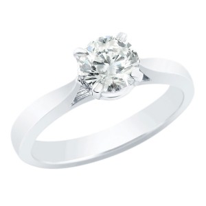 White Gold 1ct TDW Clarity-enhanced Diamond Engagement Ring - Handcrafted By Name My Rings™