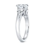 White Gold 1ct TDW Diamond 3 Stone Engagement Ring - Handcrafted By Name My Rings™