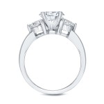White Gold 1ct TDW Diamond 3 Stone Engagement Ring - Handcrafted By Name My Rings™